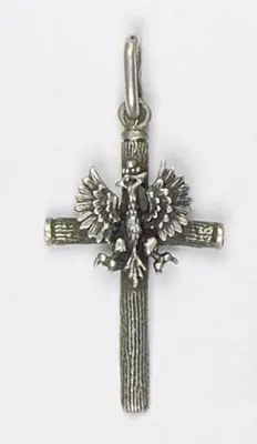 Krzyżyk patriotyczny z orłem 