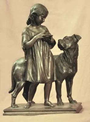 FIGURA DZIEWCZYNKI Z PSEM