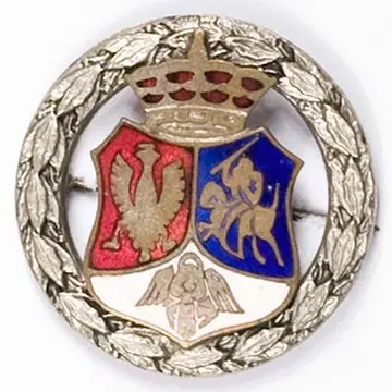 Odznaka patriotyczna z trójpolową tarczą herbową