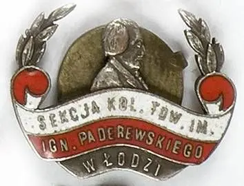 Odznaka pamiątkowa Sekcji Kolarskie Towarzystwa im. Ignacego Paderewskiego Łódź