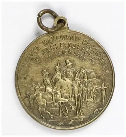 Żeton pamiątkowy Cesarskich Manewrów Jasło 1900r