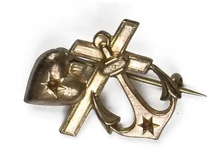 Broszka z symbolami Wiary, Nadziei i Miłości
