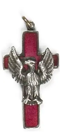 Wisiorek patriotyczny w formie krzyżyka