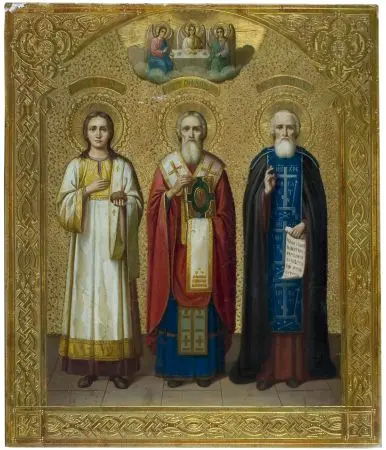 Ikona - Święci - Stefan Soforonij, Siergiej Tdoneżski