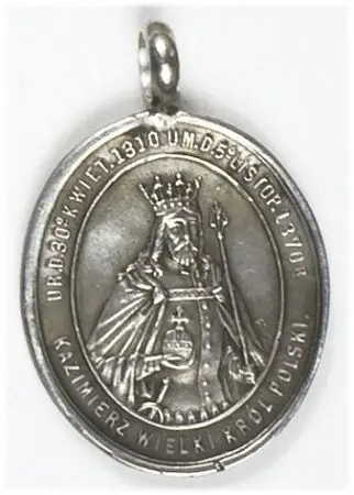 Żeton pamiątkowy powtórnego pochowania zwłok Kazimierza Wielkiego w Krakowie 8.VII.1869