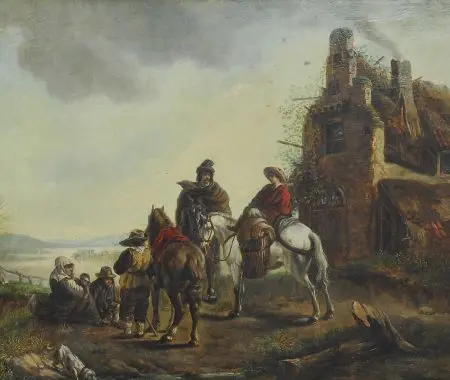 Wędrowni kupcy wg Philipsa Wouwermana