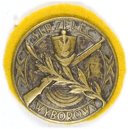 Zestaw 3 odznak (żetonów) Strzelca Wyborowego