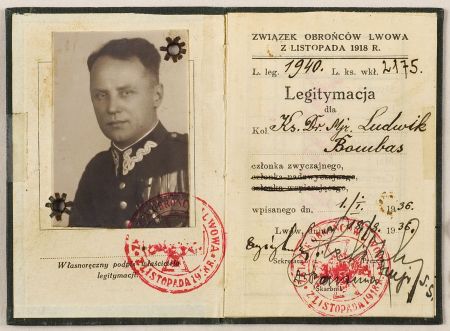Legitymacja Związek Obrońców Lwowa z listopada 1918 r.