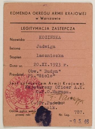 Obóz Polskich Oficerów Murnau - Legitymacja zastępcza nr 787