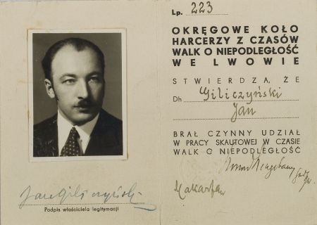  Legitymacja Okręgowego Koła Harcerzy z czasów walk o niepodległość we Lwowie
