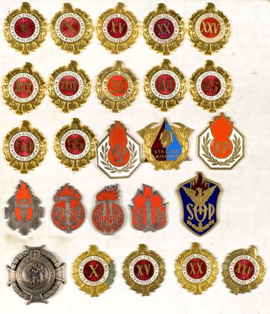 Zestaw 25 sztuk Odznaki Strażackie