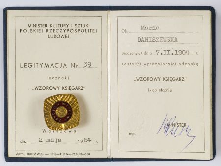 Odznaka Wzorowy Księgarz I stopnia (złota) 