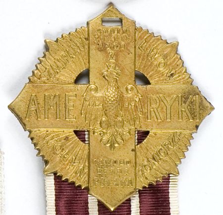  Odznaka pamiątkowa Krzyż Żołnierzy Polskich z Ameryki