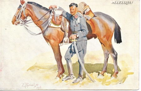  Pocztówka Legionowa - Ułan (Mal. Z Rozwadowski) 