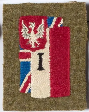 Naszywka I Korpusu Polskiego w Wielkiej Brytanii