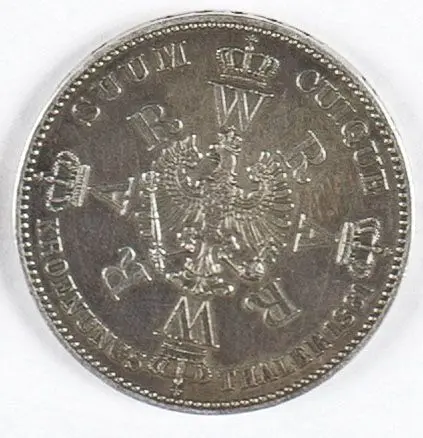 Prusy. 1 talar koronacyjny 1861 r. Stan III/II. 120