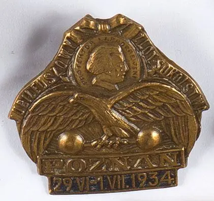 Zestaw 2 odznak zlotowych Sokolstwa Polskiego w Poznaniu z lat 1929