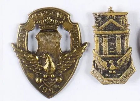 Zestaw 2 odznak zlotowych Sokolstwa Polskiego w Wilnie 1924