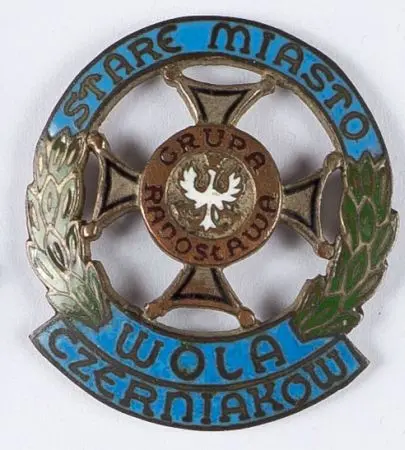 Odznaka Grupa Radosław Stare Miasto Wola Czerniaków