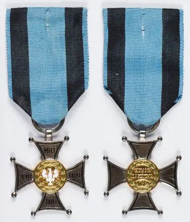 Zestaw dokumentów wraz z Krzyżem Srebrnym Orderu Wojennego Virtuti Militari strzelca Władysława Hardulaka