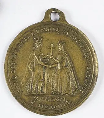 Medalik pamiątkowy Unii w Horodle z roku 1861