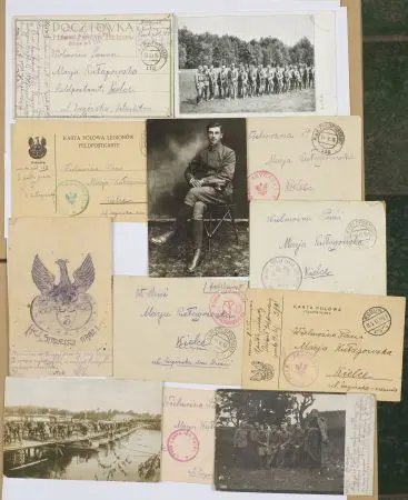 Zestaw 18 pozycji korespondencji legionowej