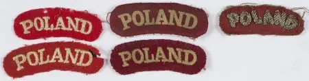 Naszywki z napisem Poland 5 sztuk