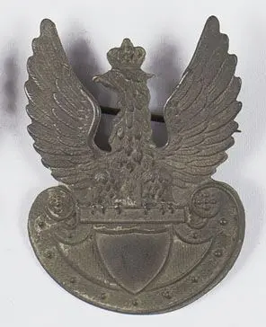 Orzełek wojskowy z tarczką wewnętrzną gładką