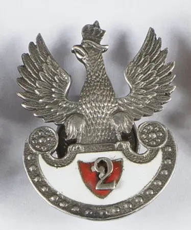 Orzełek patriotyczny z cyfrą 2