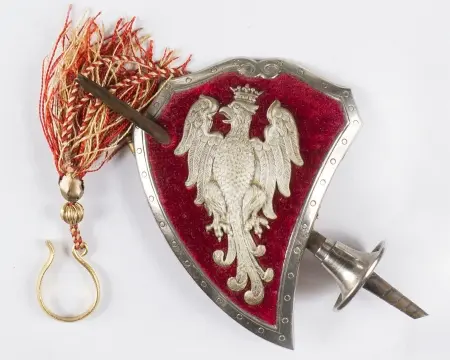 Kotylion z Karnetem balowym - w 500-tną rocznicę Bitwy pod Grunwaldem - 1910 r.