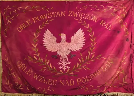 Sztandar patriotyczny z 1918 roku - tkanina