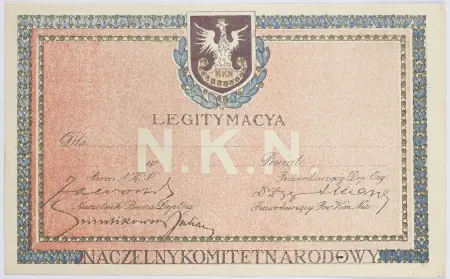 Blankiet legitymacji NKN