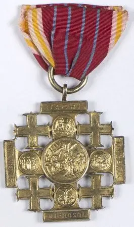 Krzyż Jerozolimski złoty