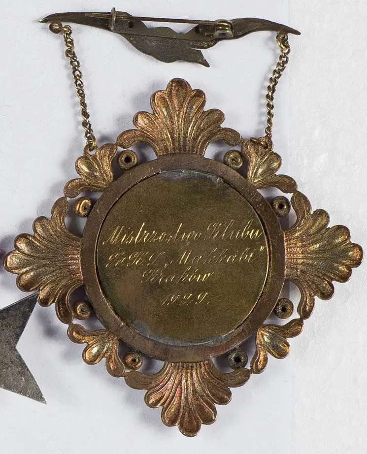 Odznaka Mistrzostwo Klubu Z.K.S. "Makkabi" Kraków 1929