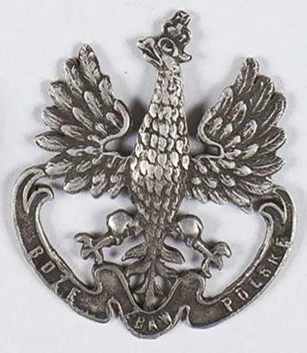 Orzełek patriotyczny ze wstęga z napisem: 