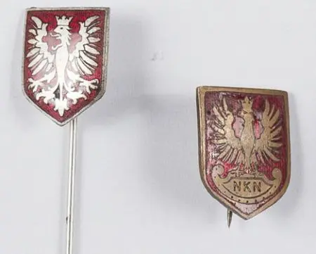 Dwie odznaki patriotyczne