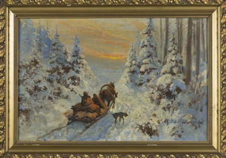 Zaprzęg - Pejzaż zimowy