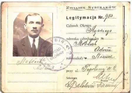 Legitymacja uprawniająca do odznaki Związku Sybiraków Nr 930