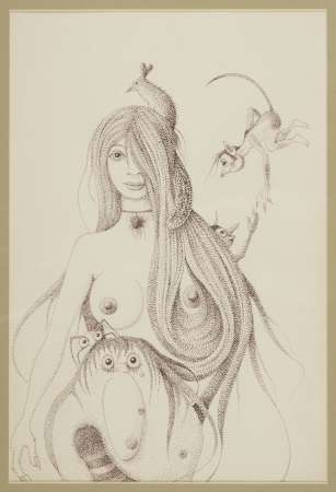 Kompozycja - dziewczyna z myszką