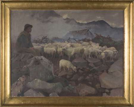 Góral z owcami