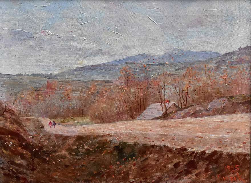 "Jesienny pejzaż z okolic Limanowej", 1925