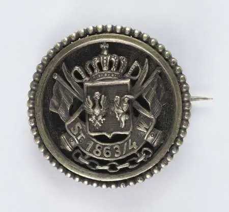 Brosza srebrna z odznaką Stowarzyszeni Weteranów Powstania Styczniowego