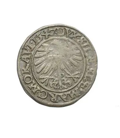  ŚLĄSK, Wrocław, Ferdynand, grosz miejski 1547, rzadszy