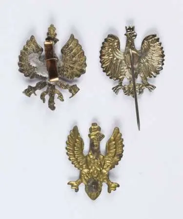 Zestaw 3 miniatur orłów