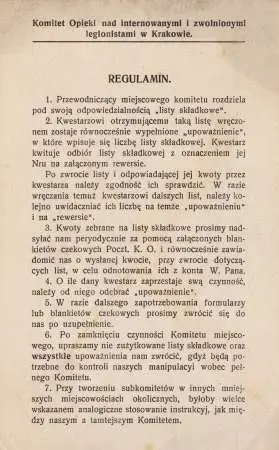 Zestaw dokumentów, Naczelny Komitet Narodowy