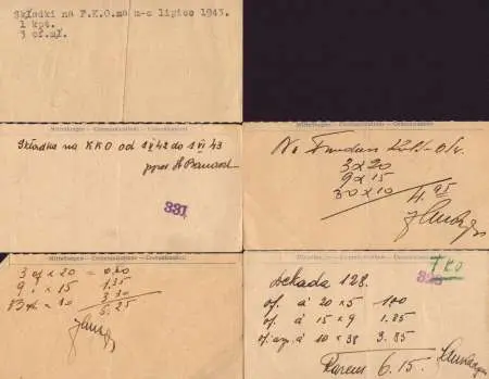 Zestaw 5 kuponów pocztowych