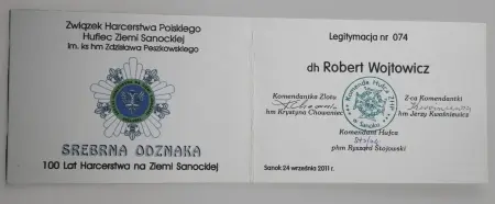 Zestaw odznak harcerskich z Sanoka
