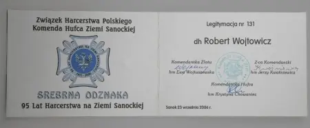 Zestaw odznak harcerskich z Sanoka