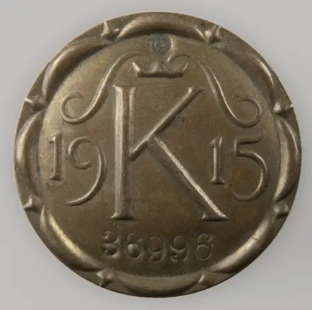 Odznaka/przepustka uprawniająca do pozostania w Twierdzy Kraków w czasie oblężenia 1915