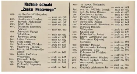 Odznaka "Ramię pancerne" Odznaka "Ramię pancerne"